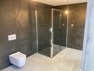 Receveur de douche Moby SMC noir mat aspect ardoise 160x90cm