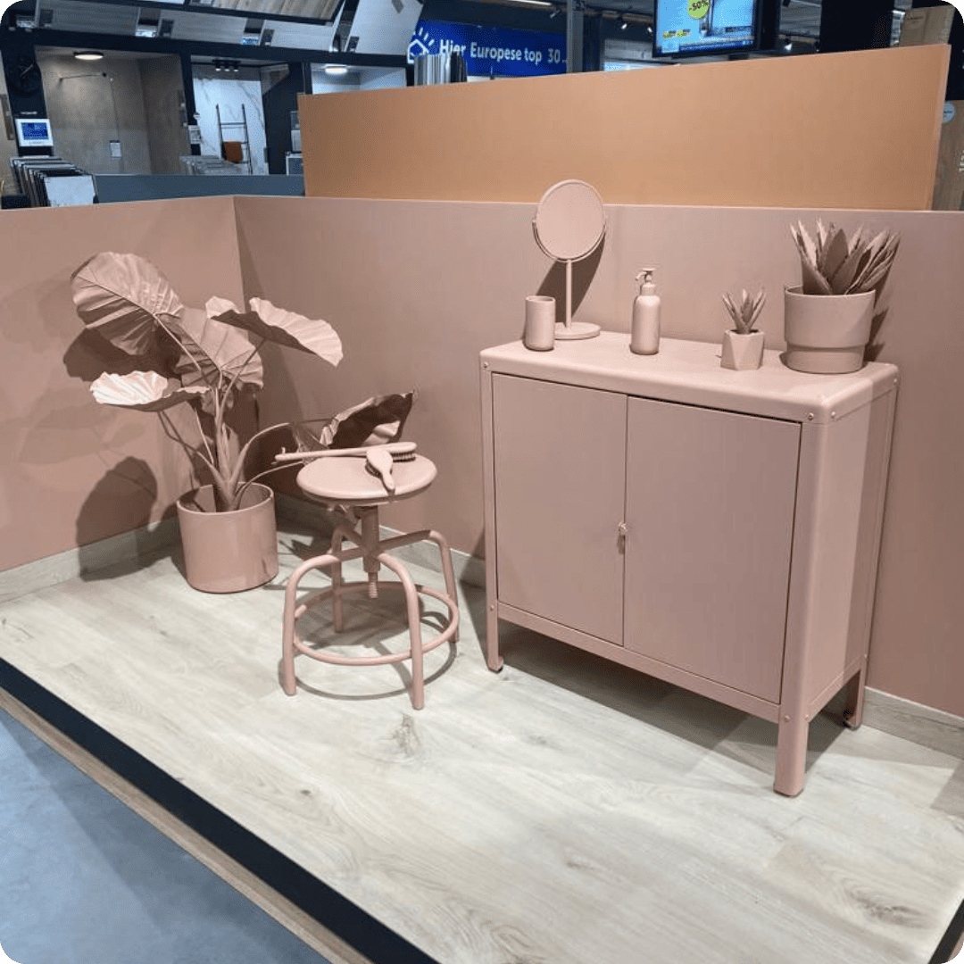 Shop-in-shop Floorify roze stand