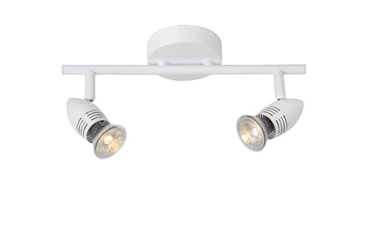 CARO-LED Wandspot 2xGU10/5W L32 H12.5 cm W10cm Wit