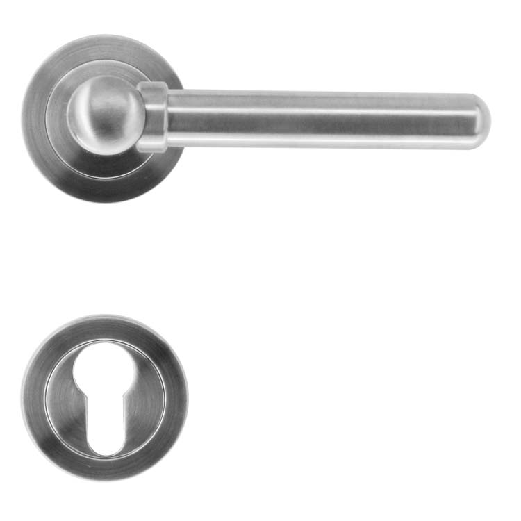 Deurkruk pro pitigliano inox look cilinderrozet