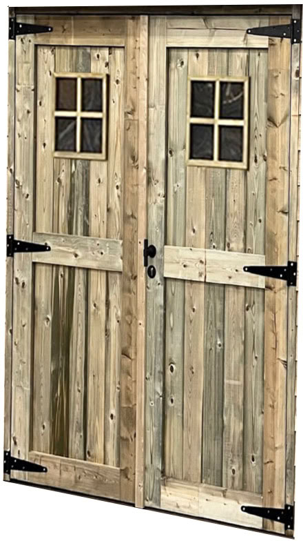 Tuinstudio Hunt L sparrenhout naturel 700x300x340cm dubbele deur