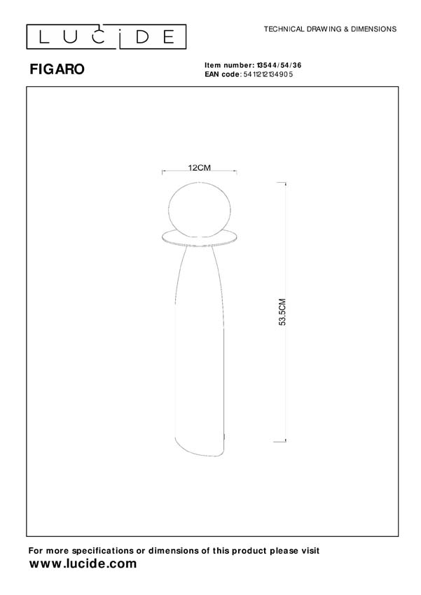 Lucide FIGARO - Tafellamp - Ø 12 cm - 1xG9 - Grijs