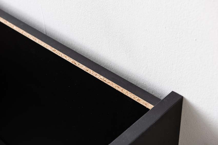 Armoire de cuisine d'angle Plenti chêne/noir 112cm gauche