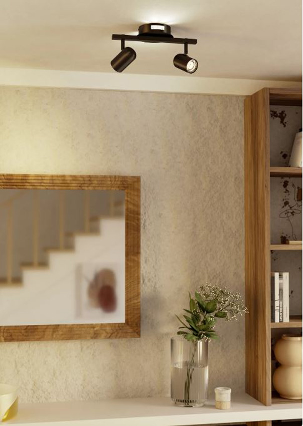 Spot en saillie - brun - 32x14x16cm - LED - 2x3,7W + 2x1W - 2700/4000/6500K - CCT switch
