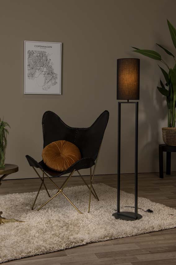 Lampadaire - noir - Ø26cm - E27 - 40W