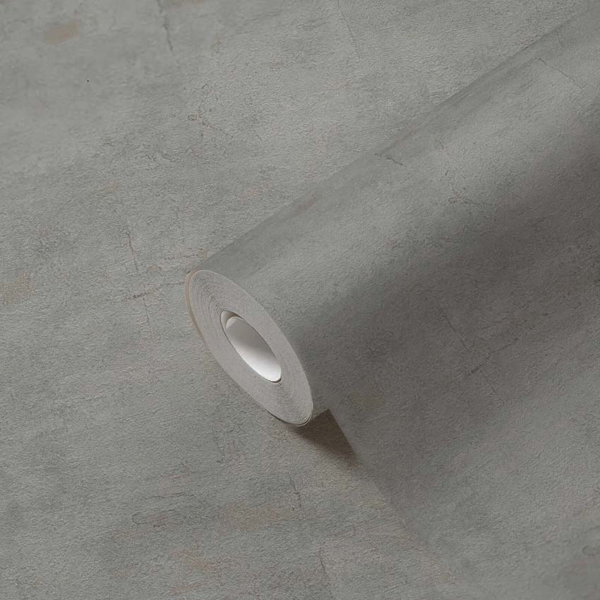 Vinyl op vliesbehang betonlook donkergrijs 0,53x10,05m