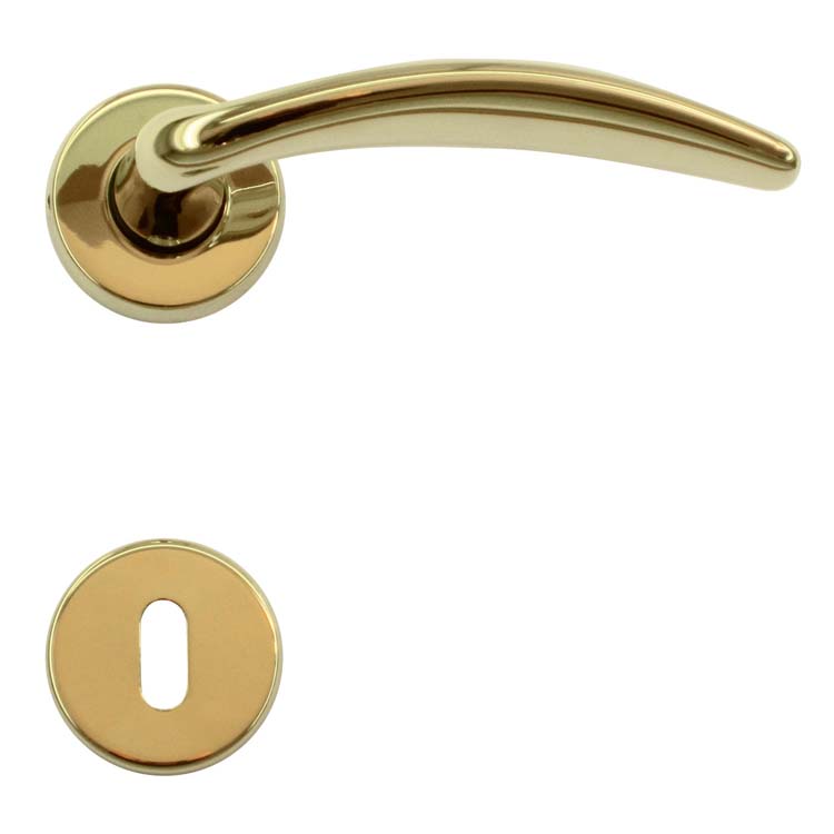 Poignée de porte pro rimini titanium rosace barbe