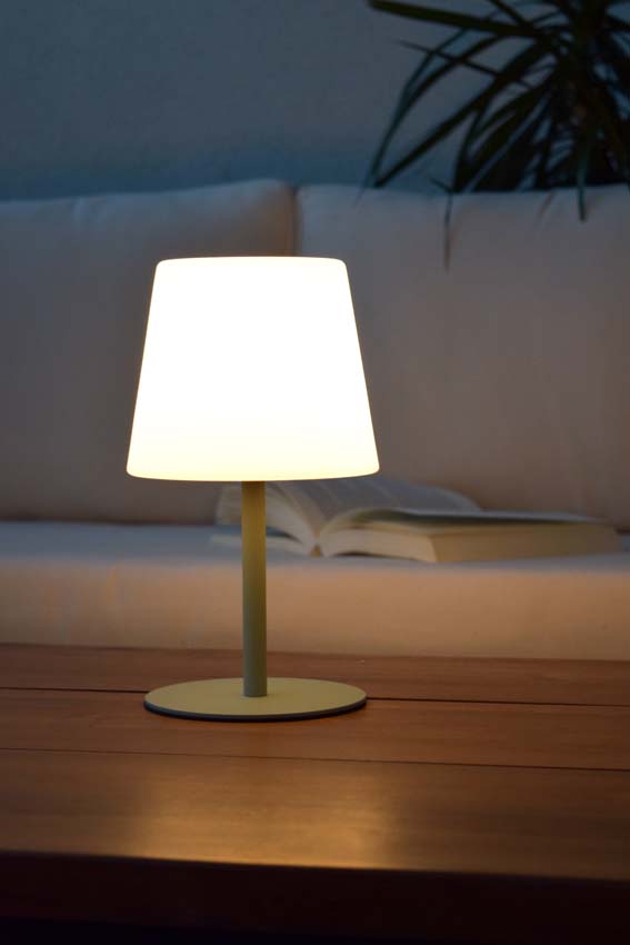 Lucide TYON - Oplaadbare Tafellamp Binnen/Buiten - Accu/Batterij - LED Dimb. - IP65 - Groen