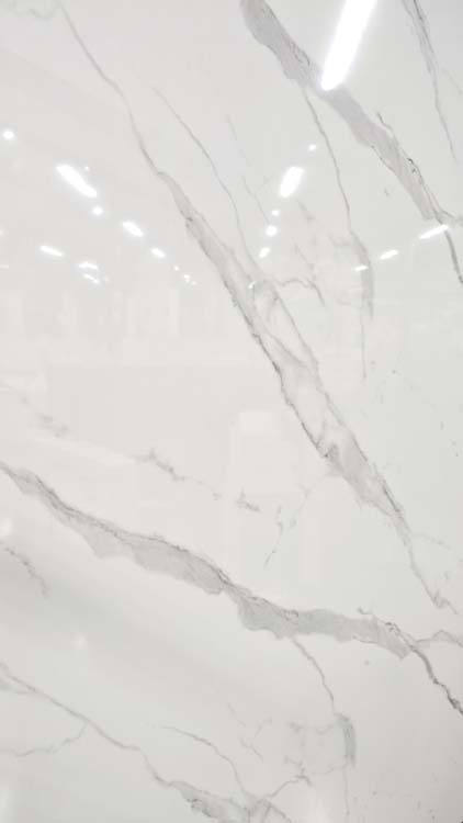 Wandpaneel PVC marmer wit 120x280x0,3cm