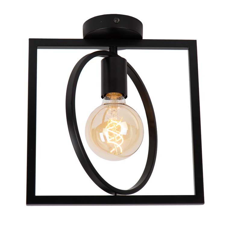 Plafondlamp - zwart - 28cm - E27 - 40W