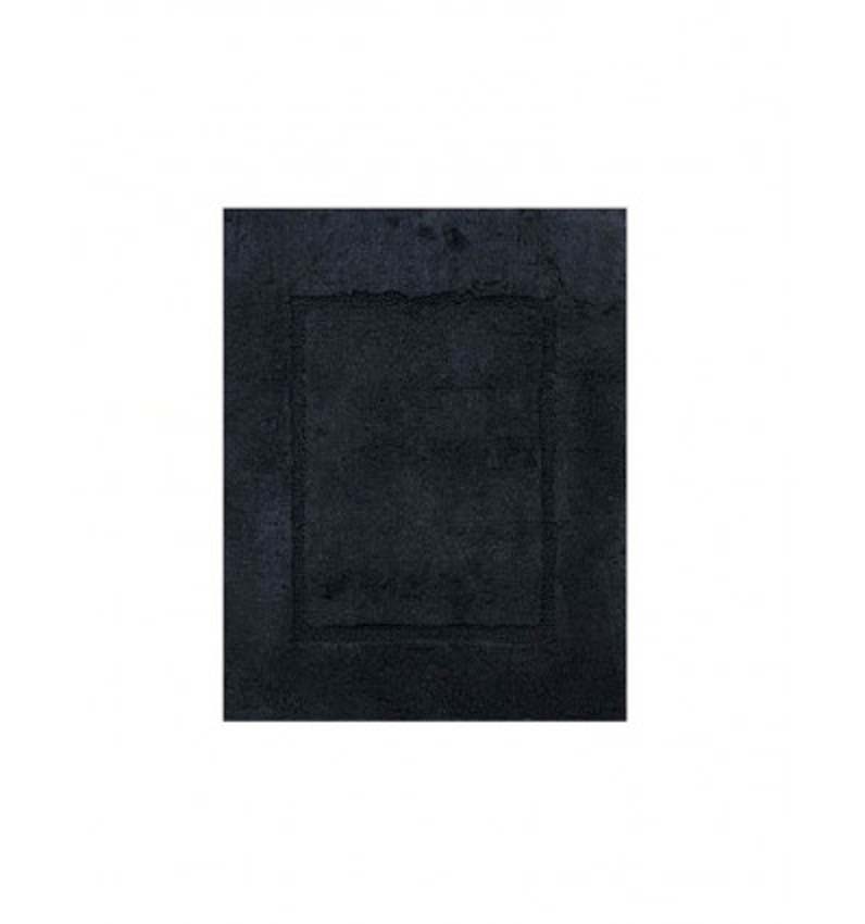 Tapis de bain Cosibel en coton noir 60x100cm