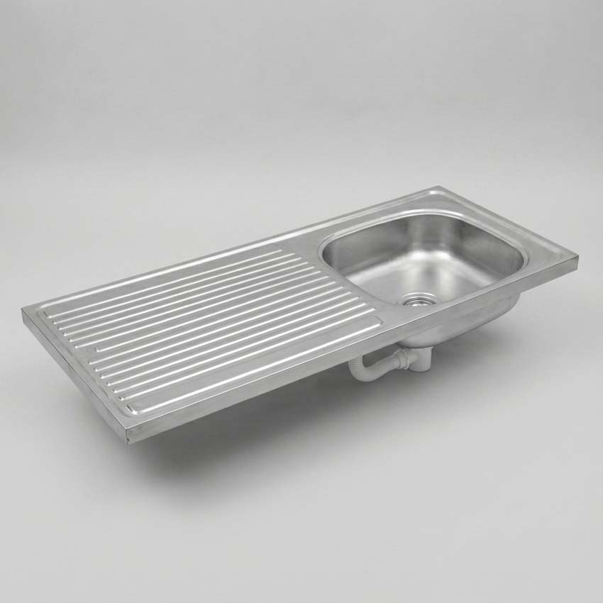 Opbouw spoeltafel inox 500x1000mm