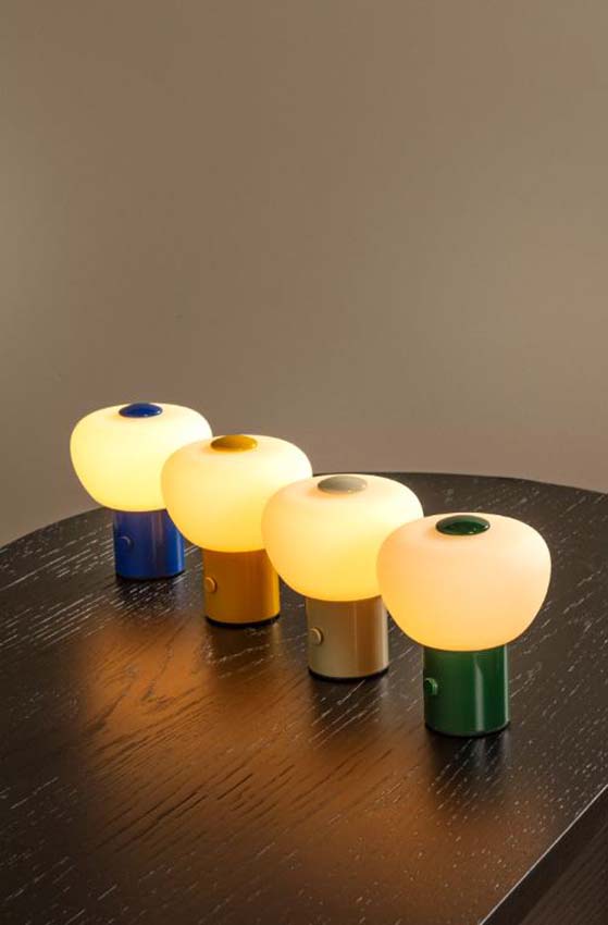 Lucide Essential Gustav - Lampe de table rechargeable - Batterie/Pile - H9,5cm - LED dimmable - 1x0,8W 2700K - Vert