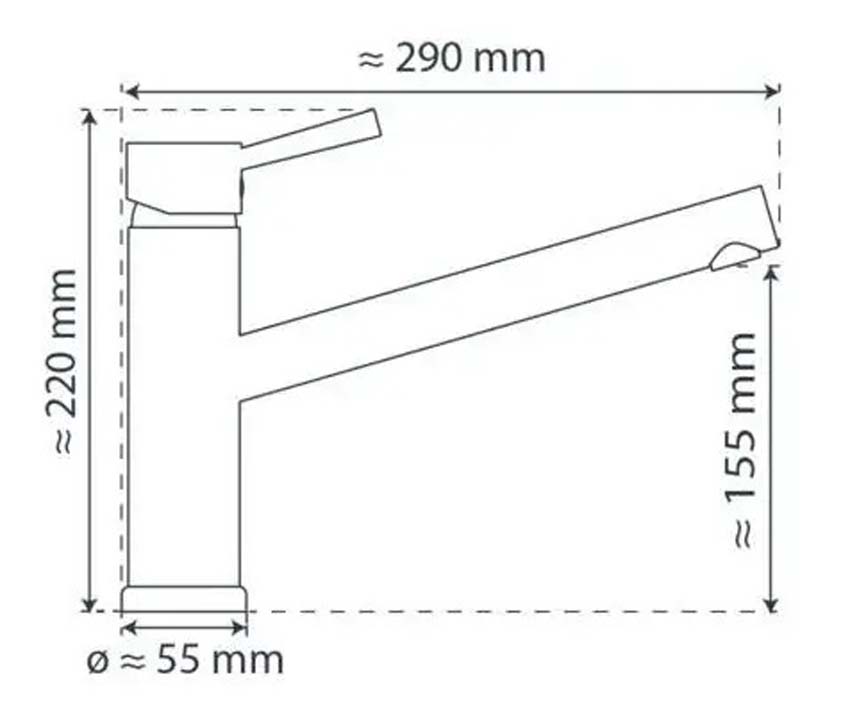 Robinet de cuisine Unai chrome