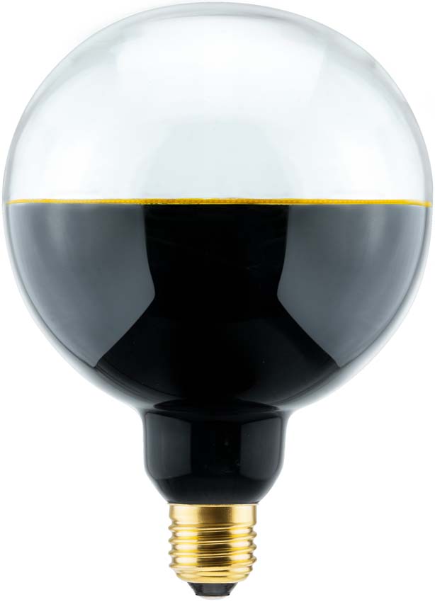 Lampe LED - E27 - Noir/Transparent - 18×12,5cm - Dimmable - 5,2W - 240lm - 1900K