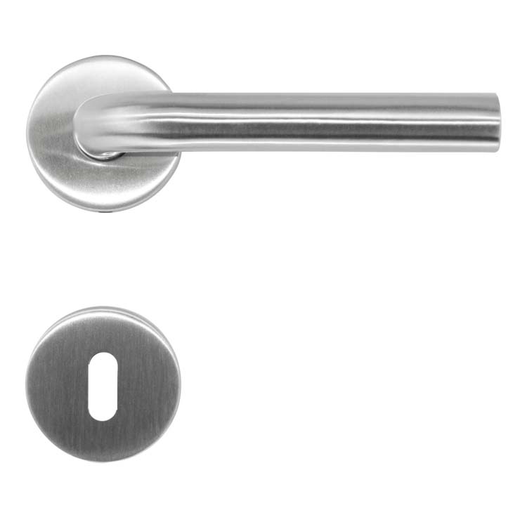 Deurkruk pro vlak lucera 19mm inox plus baardrozet
