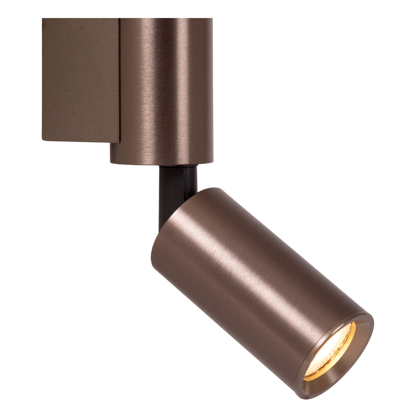 Lucide Essential Otimo - Wandspot/wandlamp - 2xGU10 (MR16) - Koffie