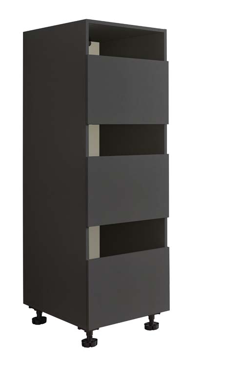 Meuble pour buanderie Decowash avec 3 compartiments athracite 50x67,5x162cm