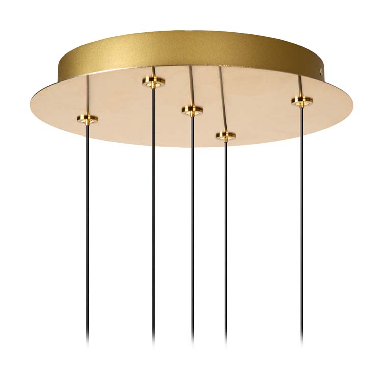 Hanglamp - goud/messing - Ø30cm - LED - 5x8W - 2700K