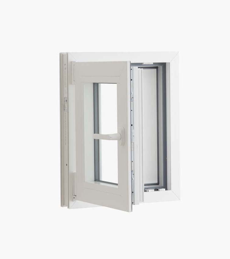 1-VL draaikiepraam pvc Deceuninck Elegant wit/wit B500xH600 mm L mat
