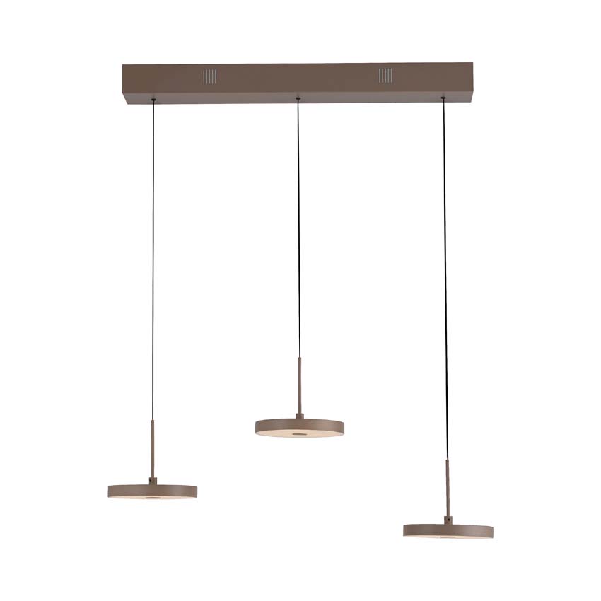 Luminaire suspendu - sable - 65cm - dimmable - 3x6,8W - 3000K