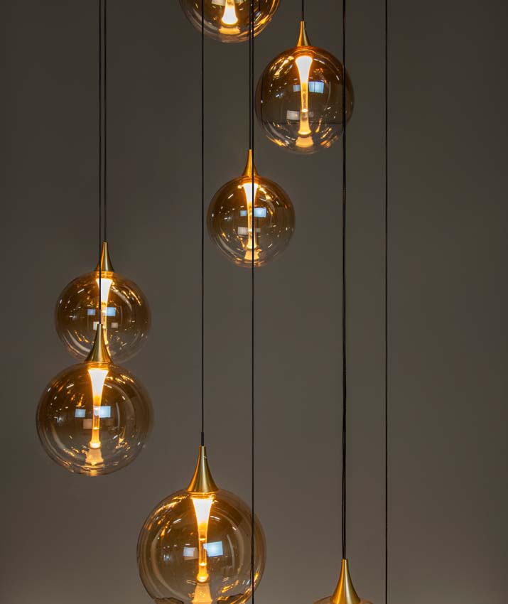 GISELA - Suspension - Ø 61 cm - LED Dim. - 12x3,6W 2700K - Ambre