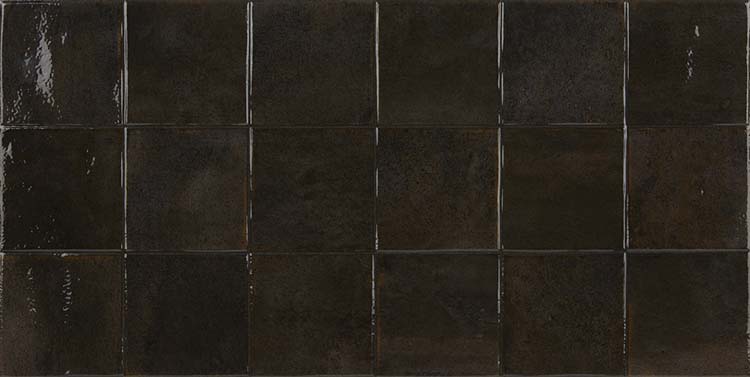 Staal wandtegel Cueva vierkant zwart