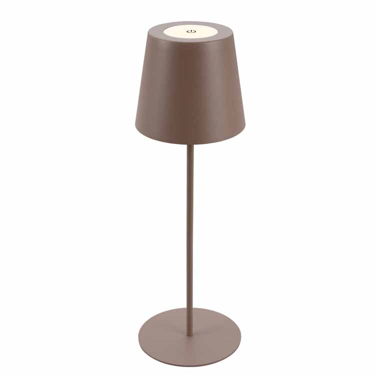 Lampe de table Averio - taupe - hauteur réglable - dimmable - LED - 2.5W - 2700K - IP44 - USB