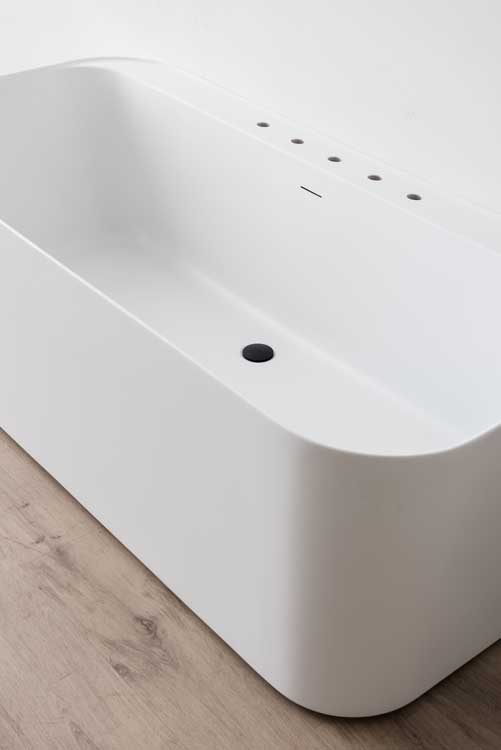 Baignoire semi-îlot Amor blanc mat 170x80cm