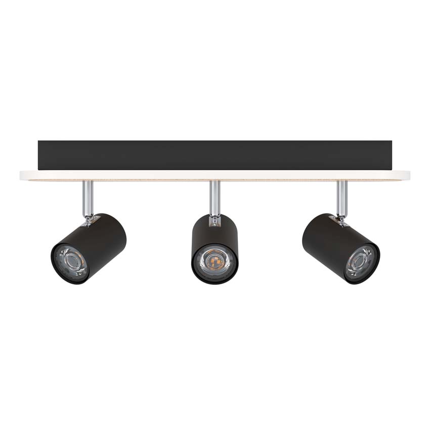 Opbouwspot - Zwart/bruin - 46x10x15 cm - Dimbaar - LED - 3x20W - 3000K