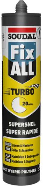 Mastic-colle Soudal Fix ALL Turbo blanc 290ml 1 pièce