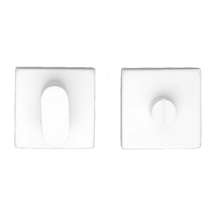 Quincaillerie toilette pro carrée blanche sans rouge/blanc