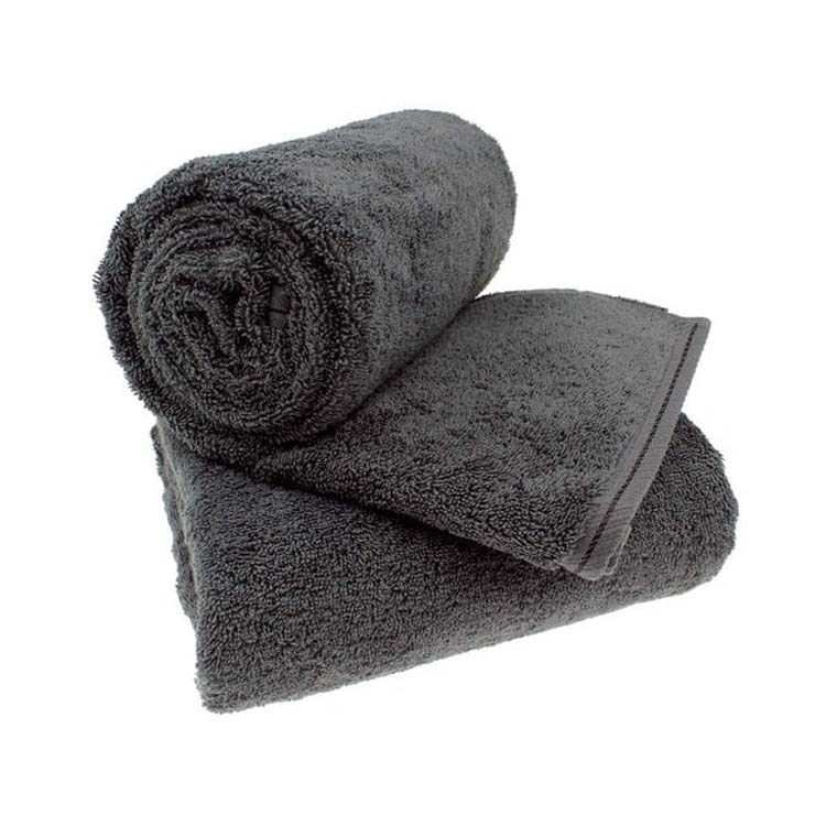 Serviette de bain Cosibel en coton anthracite 70x140cm qualité hôtelière