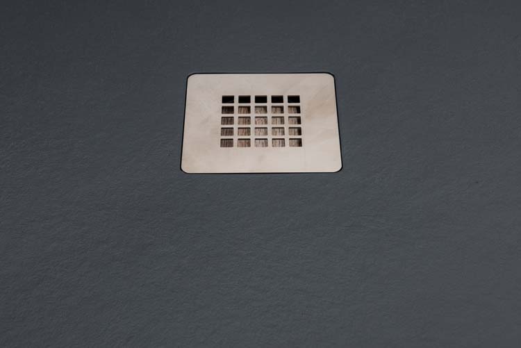 Douchebak Minimalism composiet met gelcoat grafiet 140x90cm