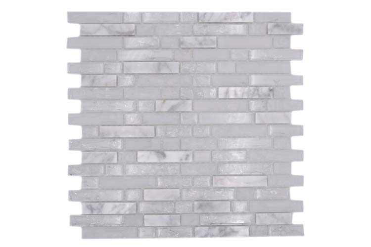 Mozaïek Crystal+ Mix wit glanzend 29,8x30,5cm