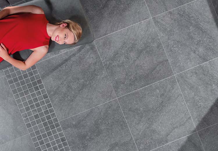 Carrelage de sol et mural Kass anthracite 45x45cm