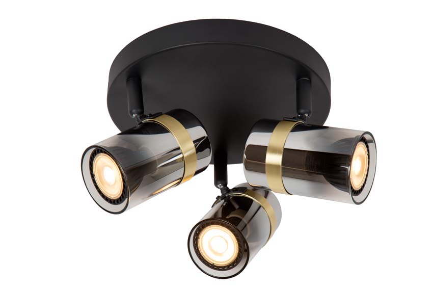 Lucide UPTON - Spot plafond - 3xGU10 - Fumé