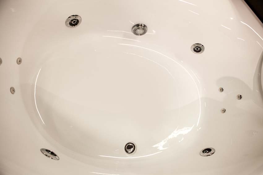 Hoekbad Oliver mat wit met whirlpool 150x150cm