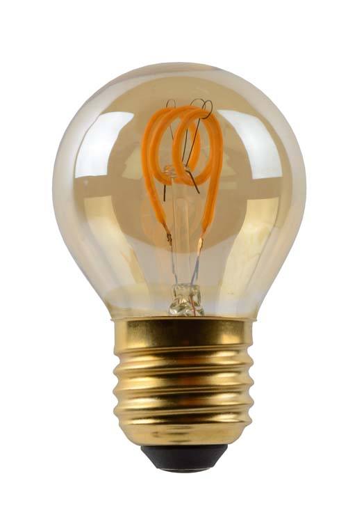 Filament lamp - amber - dimbaar - Ø4,5cm - E27 - 3W