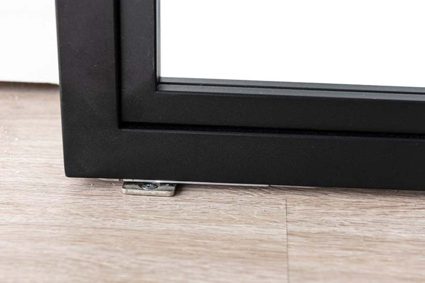 Porte intérieure double en acier Tirza noir 2x4R pivotante sur mesure