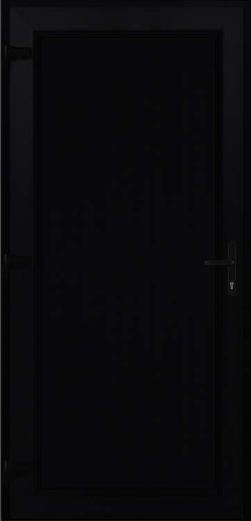 Buitendeur met vlak paneel PVC zwart L 980x2180mm