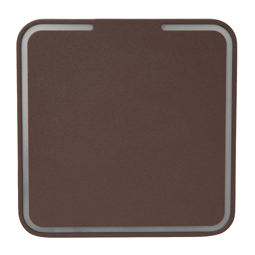 Lucide Essential Finister - Applique murale intérieur/extérieur - LED - 1x7W - 2700K - IP54 - Brun rouille