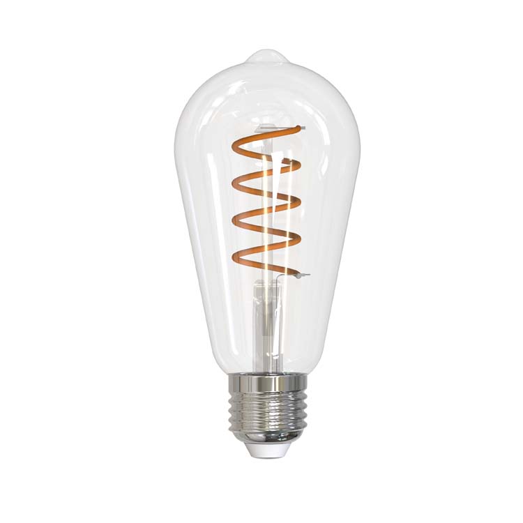 Lampe LED - E27 - transparente - 14,5cm - dimmable - 1x7W - 806lm - 4000K - 2 pièces