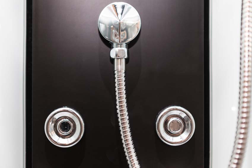 Cabine de douche Asterix coin noir portes coulissantes 90x90x213cm