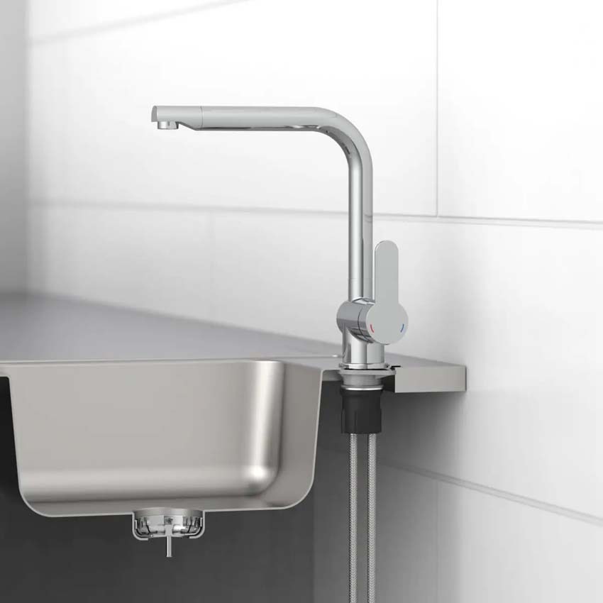 Keukenkraan Florence chroom