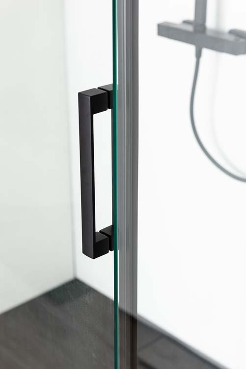 Doucheschuifdeur Uno zwart 117-120x200cm