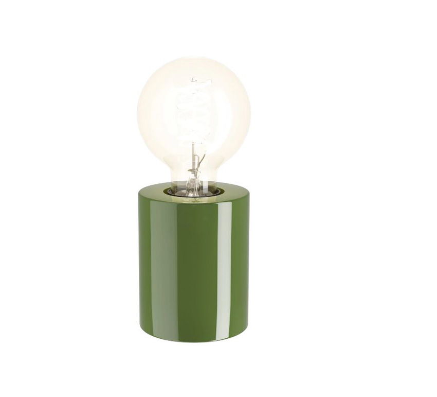 Lampe de table - vert - Ø8x8cm - dimmable - E27 - 1x40W