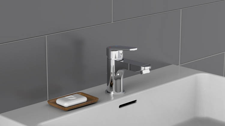 Wastafelkraan Flor chroom