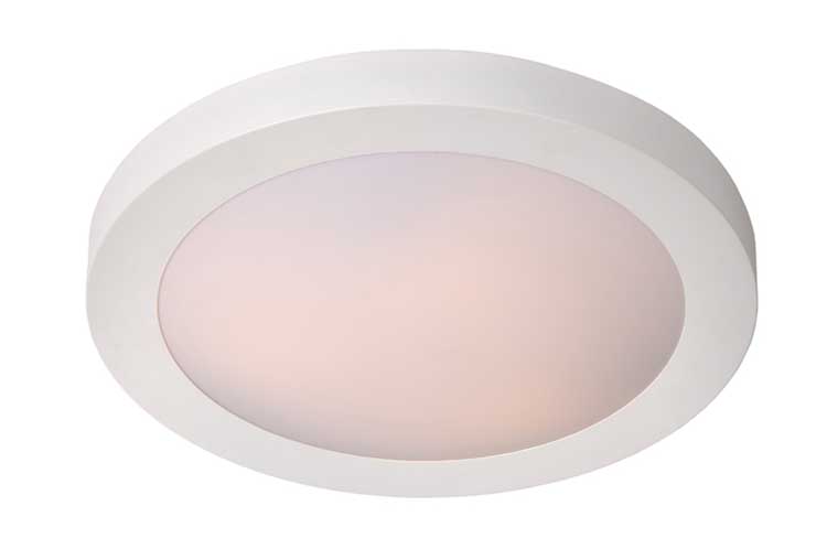 Lucide FRESH - Plafonnière Badkamer - Ø 27 cm - E27 - IP44 - Wit