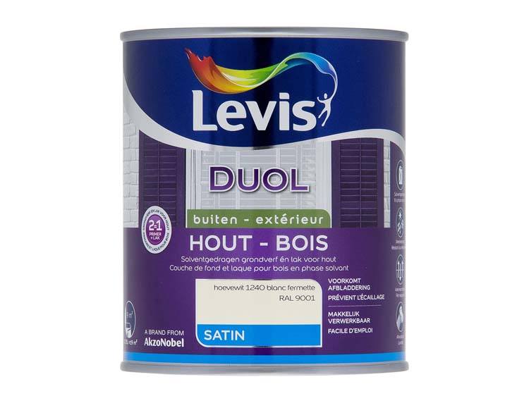 Levis Duol houtlak zijdeglans 0,75l hoevewit